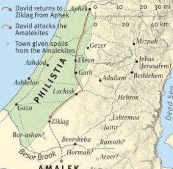 ziklag, philistines, King David, Aphek to Ziklag