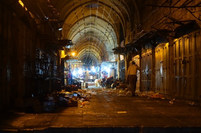 Jerusalem old city, quiet streets, Jerusalem, Night, closed shops