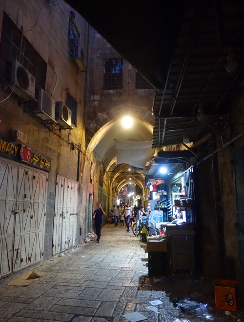 Jerusalem old city, quiet streets, Jerusalem, Night, closed shops