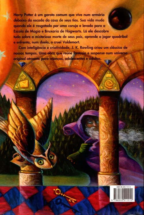 Harry Potter, Back Cover, Brazilian Portuguese, Translations, Pedra Filosofal