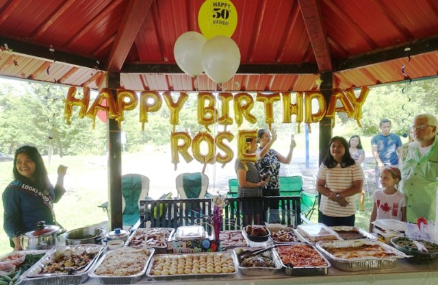 Birthday Party, Picnic, 50th Birthday, food, fun, cake, Filipino food