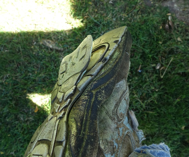 yard work shoes, mowing shoes, worn out shoes, dirty shoes