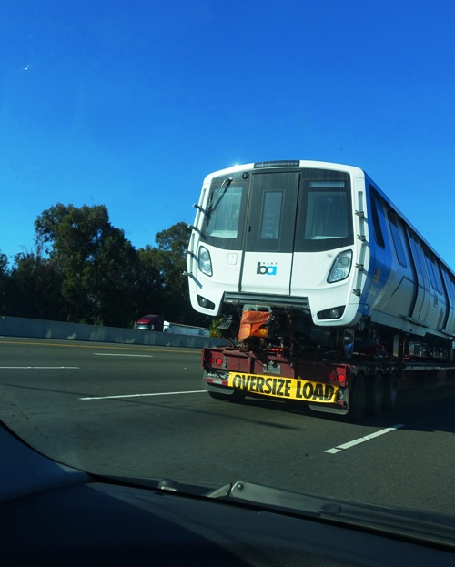 BART Train, Commute, Behind Train, Wide Load