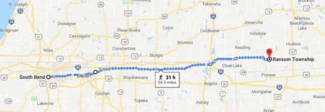 Hillsdale County, Michigan, South Bend, Indiana,Rowe Family, Ransom Township