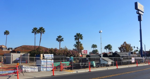Manteca Chick-fil-A, Construction, progress, parking lot, foundation