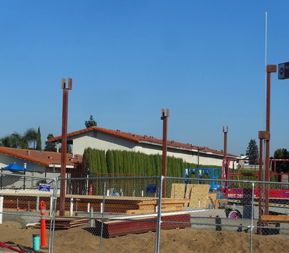 Manteca Chick-fil-A, Construction, progress, parking lot, foundation