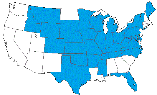 Where Amish Live, 2019, Amish States, Amish Settlements