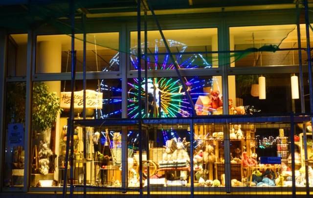 Jena, Germany, reflections, Christmas decorations