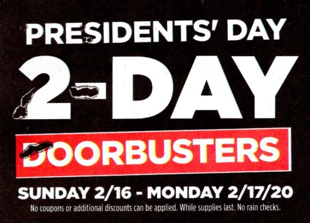 Michaels Presidents Day ad