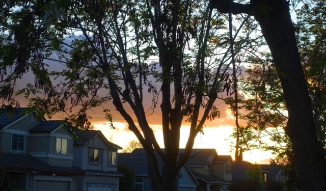 Evening Sky, California, cloudy sky, changing sky