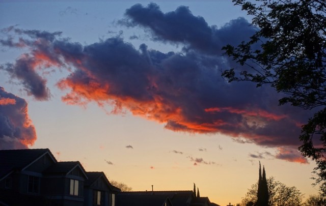 Evening Sky, California, cloudy sky, changing sky