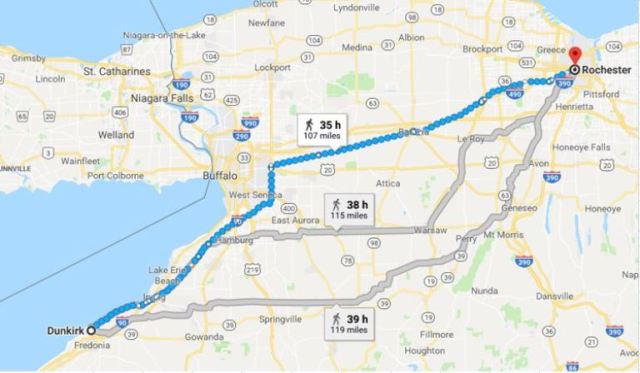 rochester new york, virtual hike, rowe family, genealogy