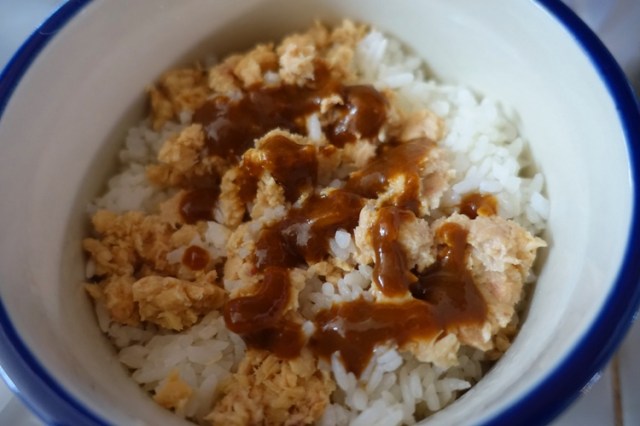 salmon rice miso soup