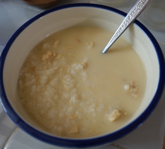 salmon rice miso soup