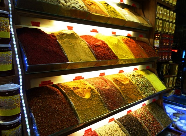 spices, turkey, shop display, food