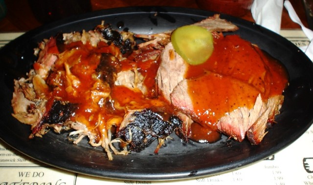 plate of Bar-B-Q, Williamson Bros, Marietta Georgia