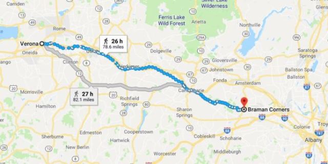 Braman Corners, New York, Braman, Family History, Virtual Hike