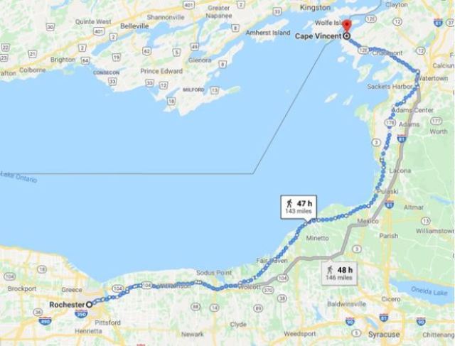 rochester, virtual hike, New York, Cape Vincent