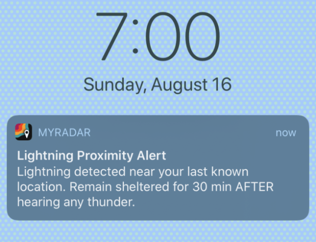 lightning proximity alert SCU Complex fires