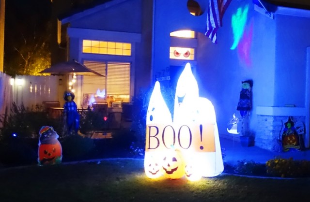 halloween decorations, holiday lights, ghosts