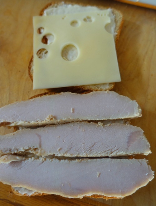 turkey sandwich, swiss cheese, leftover turkey