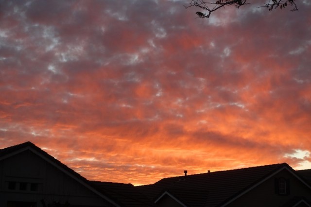 winter sunset, end of year sunset, colorfufl sky