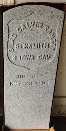 grave stone, Iowa Cavalry, blacksmith, civil war, Des Moines