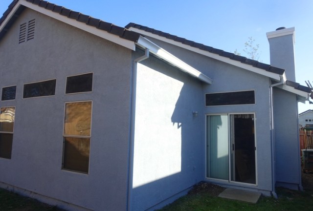 Paining, new color, project finished, blue and white, shadows, ladders