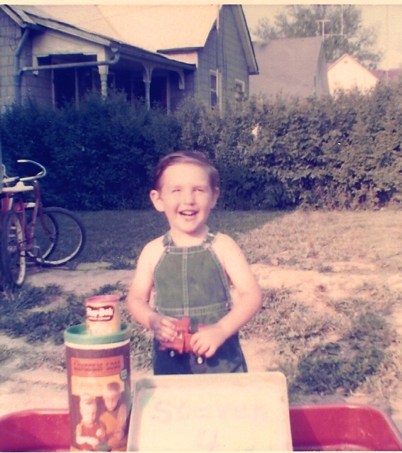 birthday cake, lincoln logs, wagon, play dough, overalls