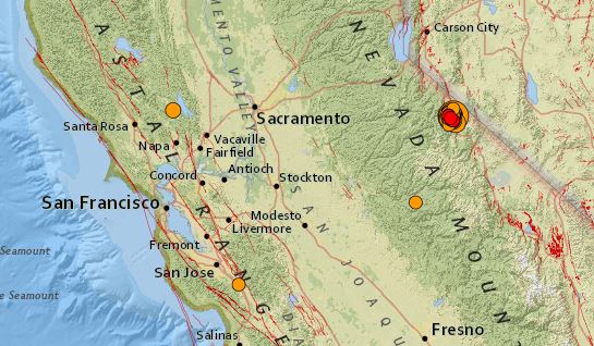 earthquake california, 6.0 , Nevada Border, Antelope Valley
