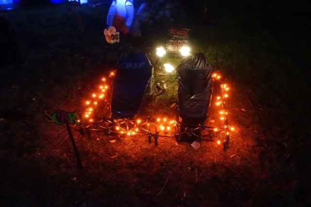 Halloween, blowup decorations, body parts, coffin, October decorations