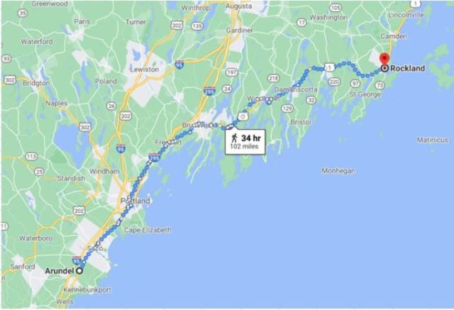 virtual hike, rockland maine, hiking, exercise, maine