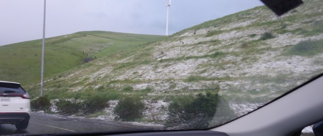 altamont snow, california snow, commute, rare snow event