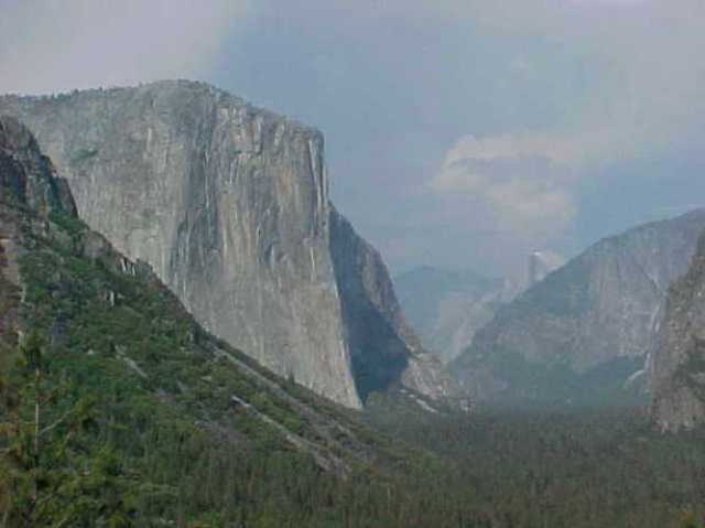 Yosemite, national park, half dome, early digital