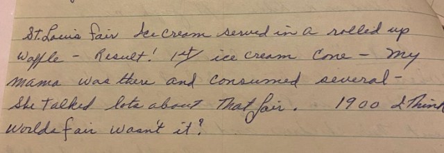 ice cream cones, worlds fair, st. louis, 1904