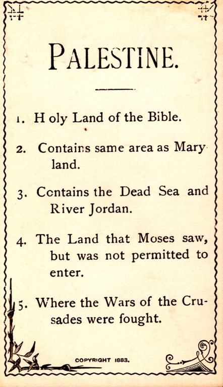 Freeman Geography Cards, 1883, flash cards