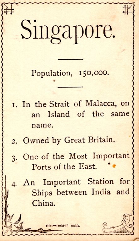 Freeman Geography Cards, 1883, flash cards