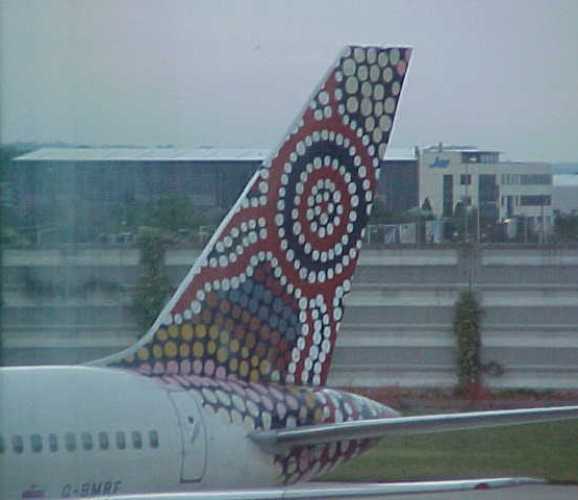 plane tails, british airways, art, flying, airports