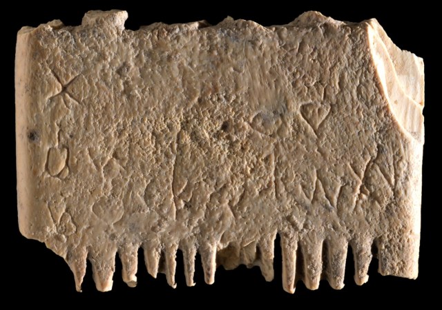 lachish comb, inscription, archaeology, lice, israel