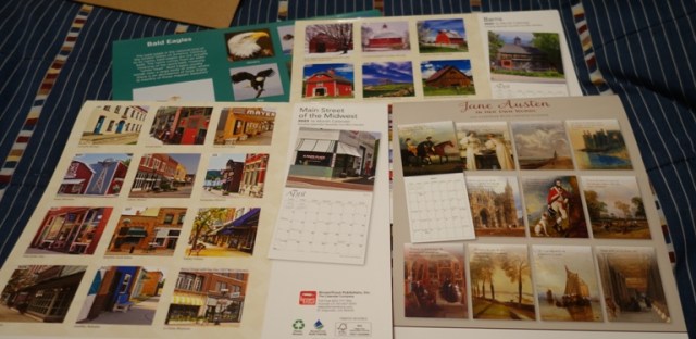 2023 calendars, calendars, bald eagles, Jane Austen, Main Street, Barns