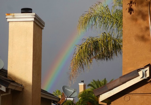 walking, showers, rain, rainbow, clouds, exercise