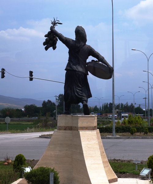 Osmaniye Turkey, Earthquake, city center, peanuts, statue, turkey