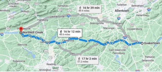 northkill creek, pennsylvania, amish, massacre, virtual hike, barns