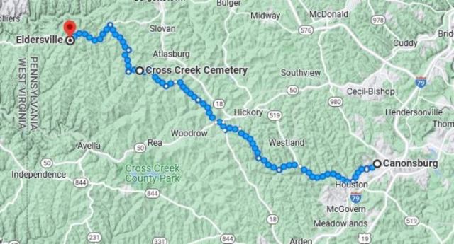 Eldersville Pennsylvania, Cross Creek, Joseph Smith, Samuel Leeper