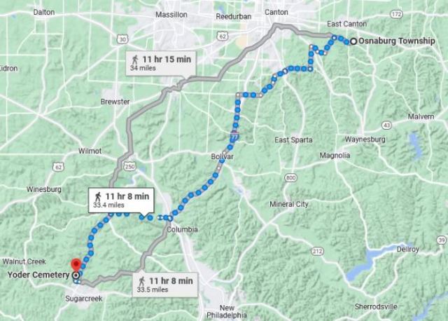 sugercreek, ohio, amish, yoder, kauffman, cemetery 