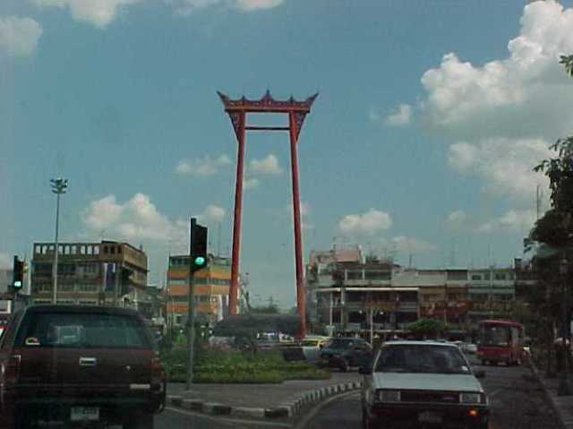 Bangkok Thailand, metro system, swing, construction, reclining Buddha