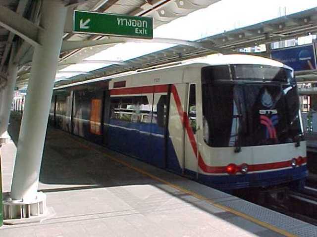 Bangkok Thailand, metro system, swing, construction, reclining Budha