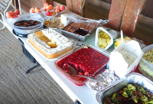 Potluck, food, favorite foods, outside