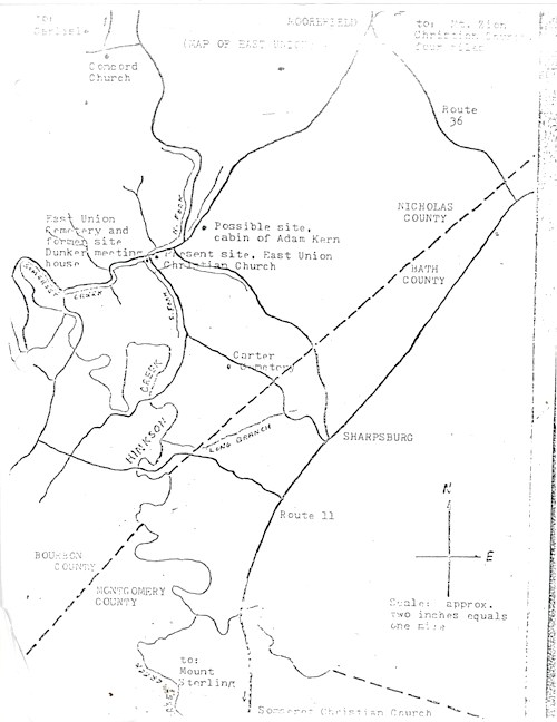 Adam Kern, East Union, Log Cabin, Concord, Restoration Movement, New LIghts, Dunkards