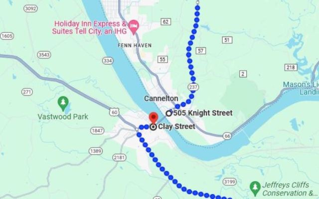 Virtual Hike, Google Maps, Kentucky, Indiana, bridges, Cannelton